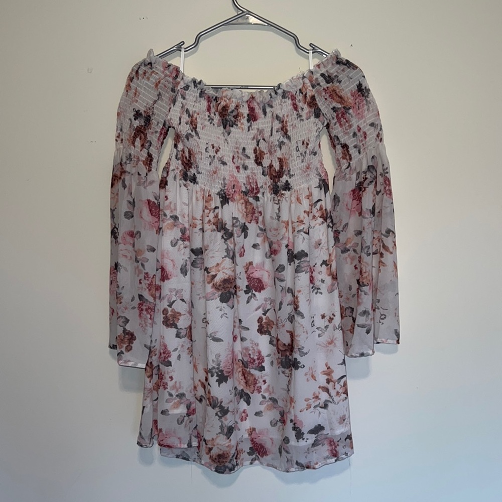 Bell sleeve baby dolly summer dress off the shoulder